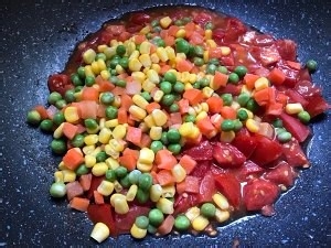 零难度西红柿杂菜鸡腿肉丁的做法