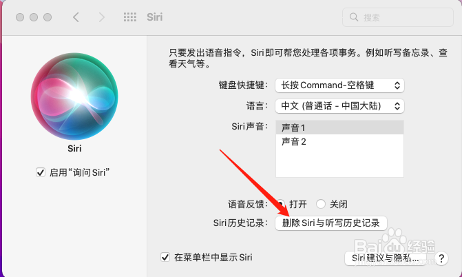 MacBook Pro怎么删除Siri使用记录