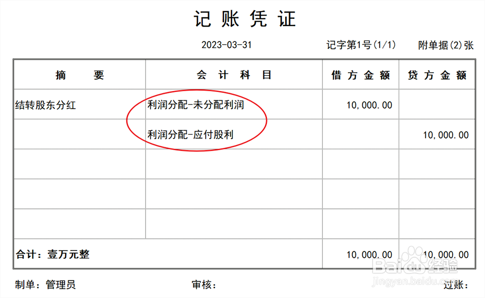 股东分红会计分录怎么做