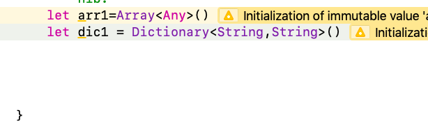 swift中的数组与字典