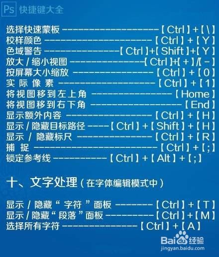 PS快捷键操作大全，键键精彩