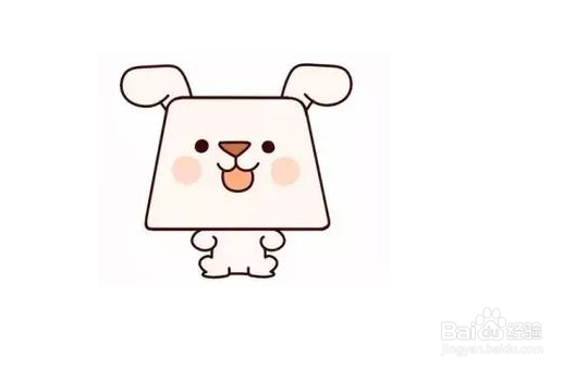 用梯形画小狗简笔画