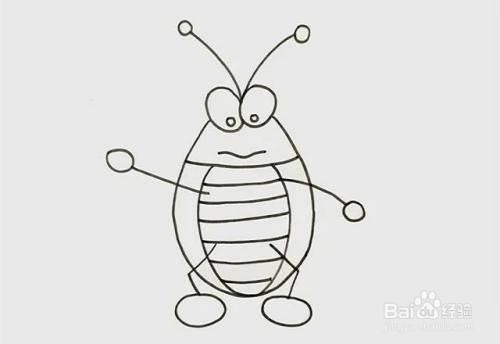 "四害之一--蟑螂"怎么画?