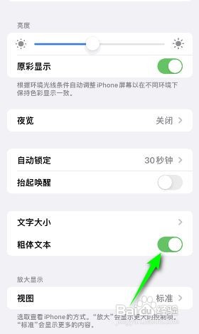 iphone粗体文本怎么开启