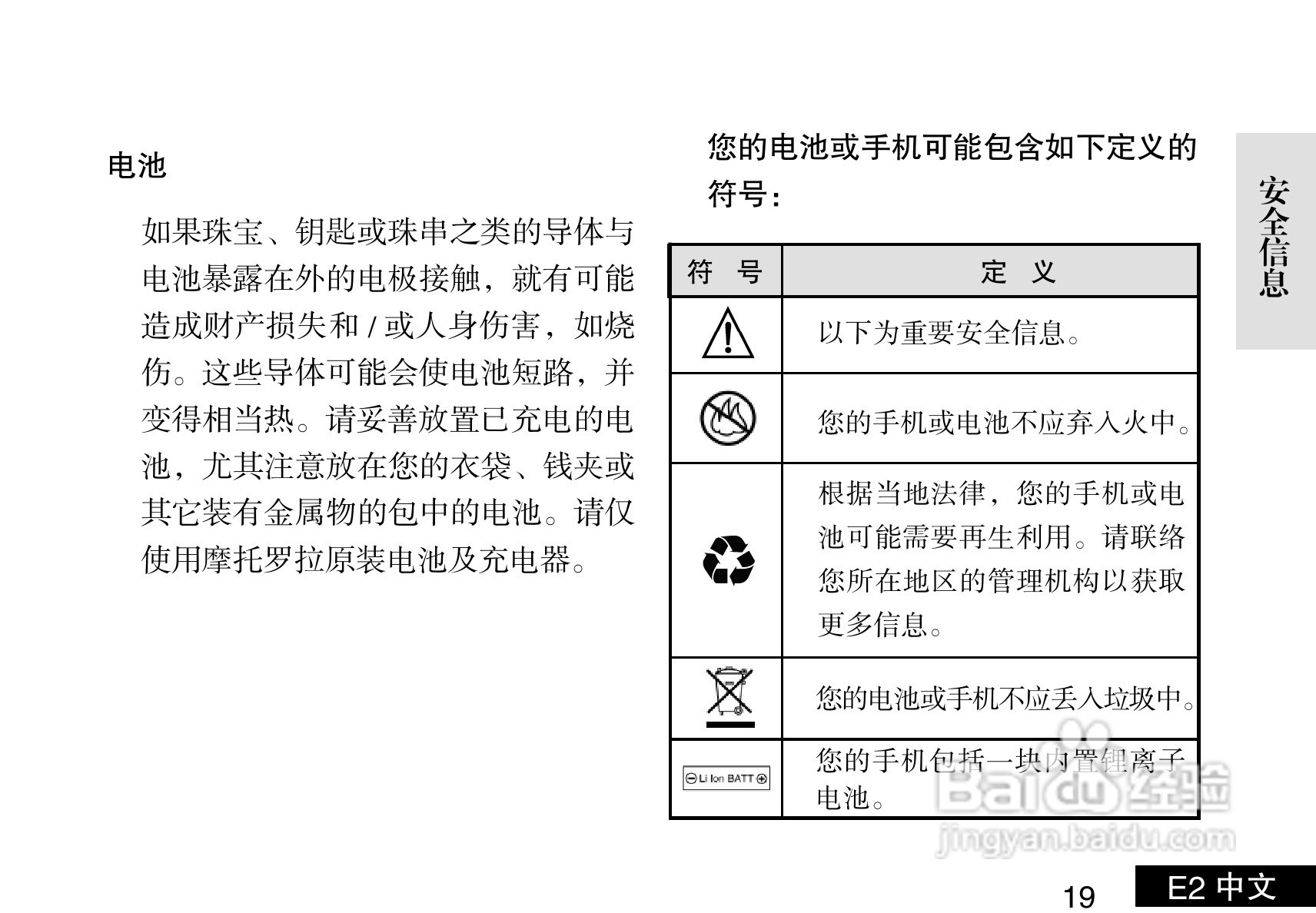 摩托罗拉E2手机使用说明书:[2]