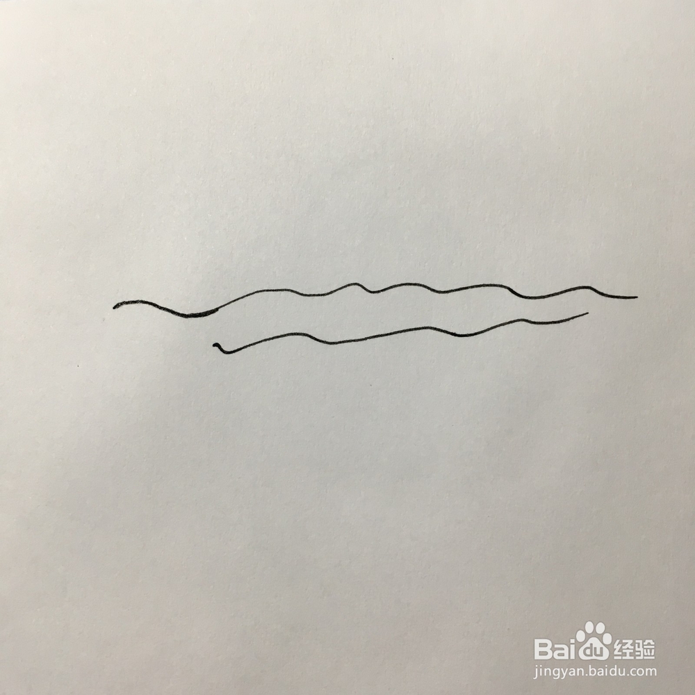鱼塘和大海的简笔画分别怎么表示