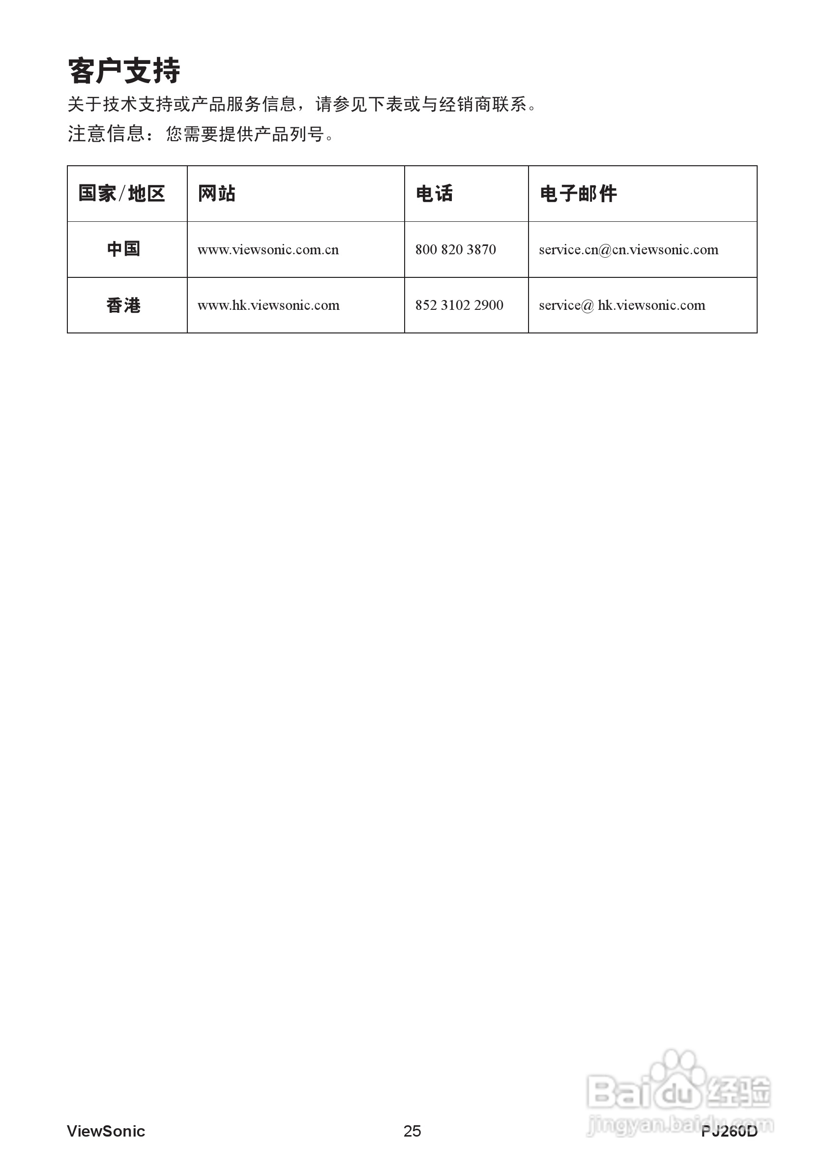 优派PJ260D投影机使用说明书:[4]