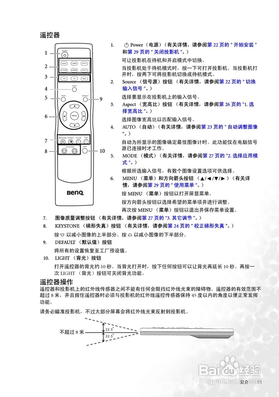 明基W100投影机使用说明书:[2]