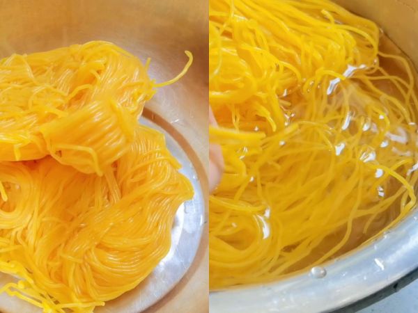 鸡蛋酱拌玉米面条