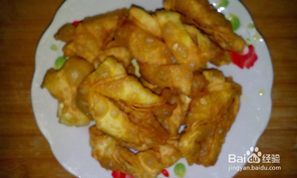 馄饨皮排叉的制作方法