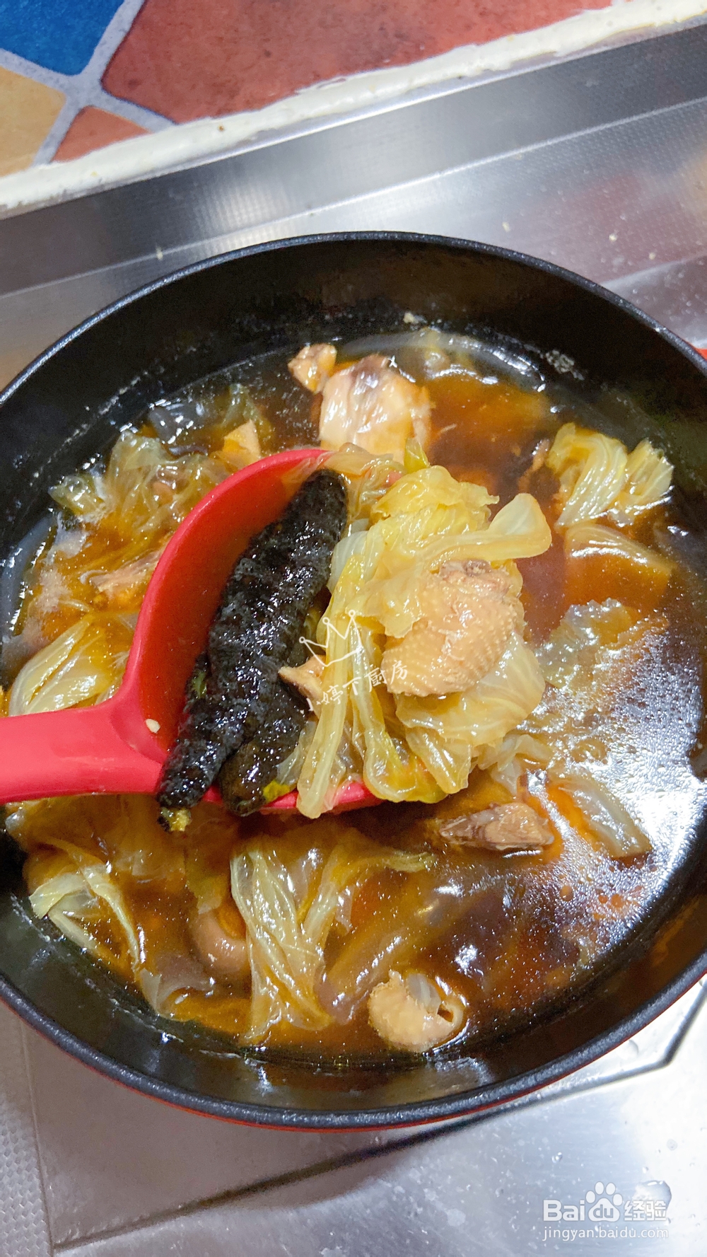 新手易做的粉皮白菜炖鸡