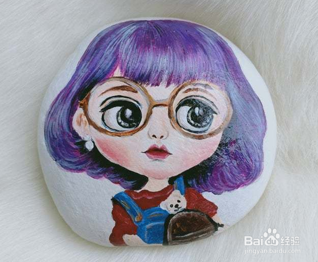 幼儿简单的小清新卵石画图片