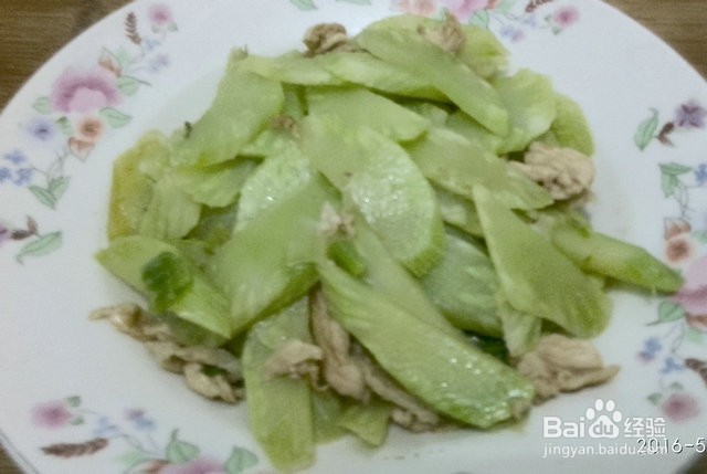 原创:如何做肉片炒莴苣?