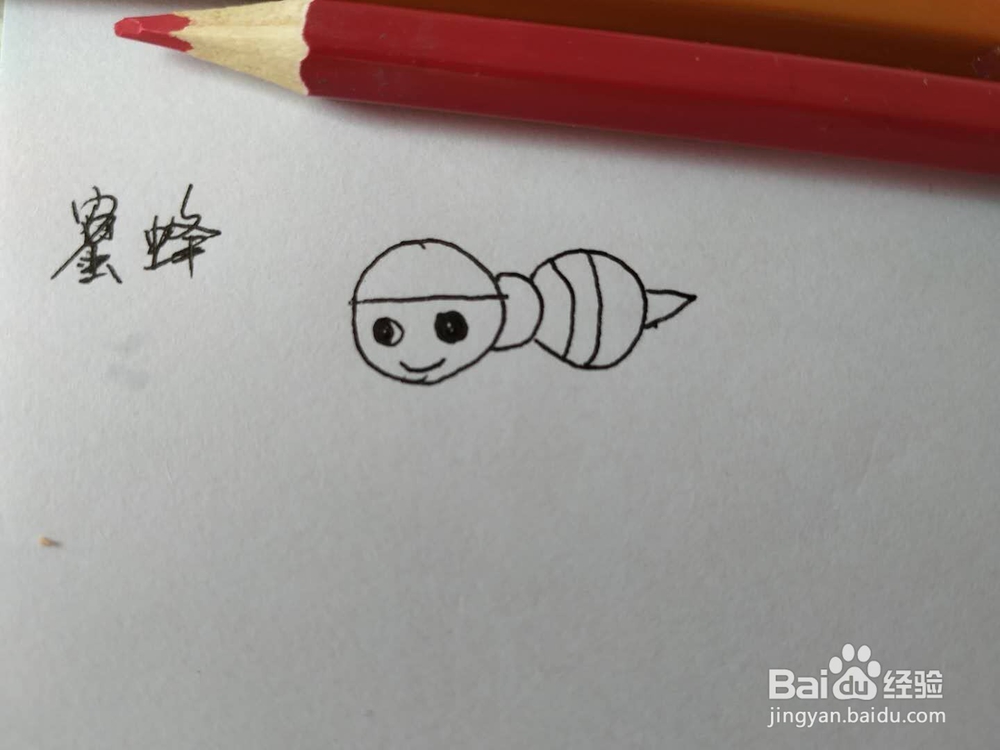 小蜜蜂简笔画怎么画,怎么画卡通小蜜蜂简笔画