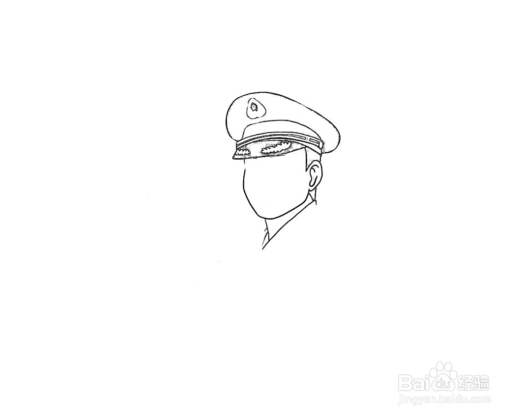 中国武警简笔画