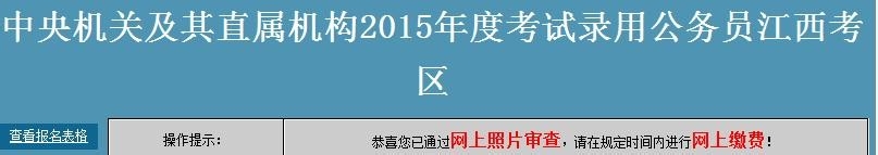 国家公务员照片上传完成后如何缴费