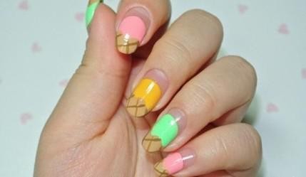 可爱的冰淇淋美甲教程