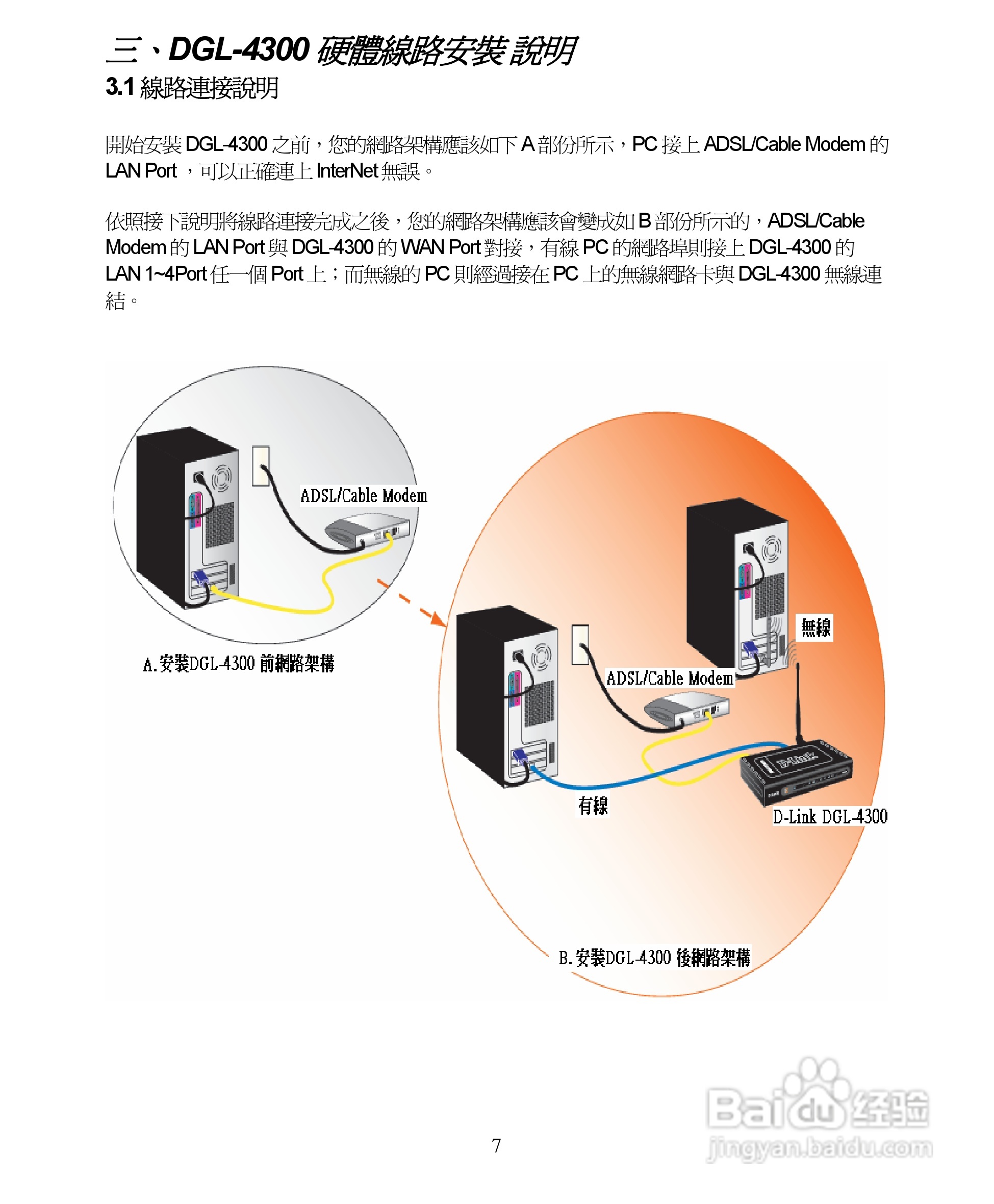 D-Link DGL-4300无线宽频路由器安装说明书:[1]