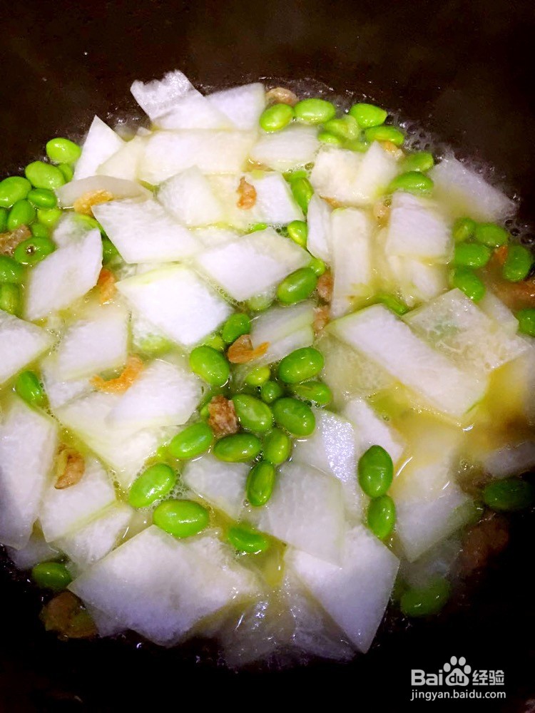 毛豆炒冬瓜的做法