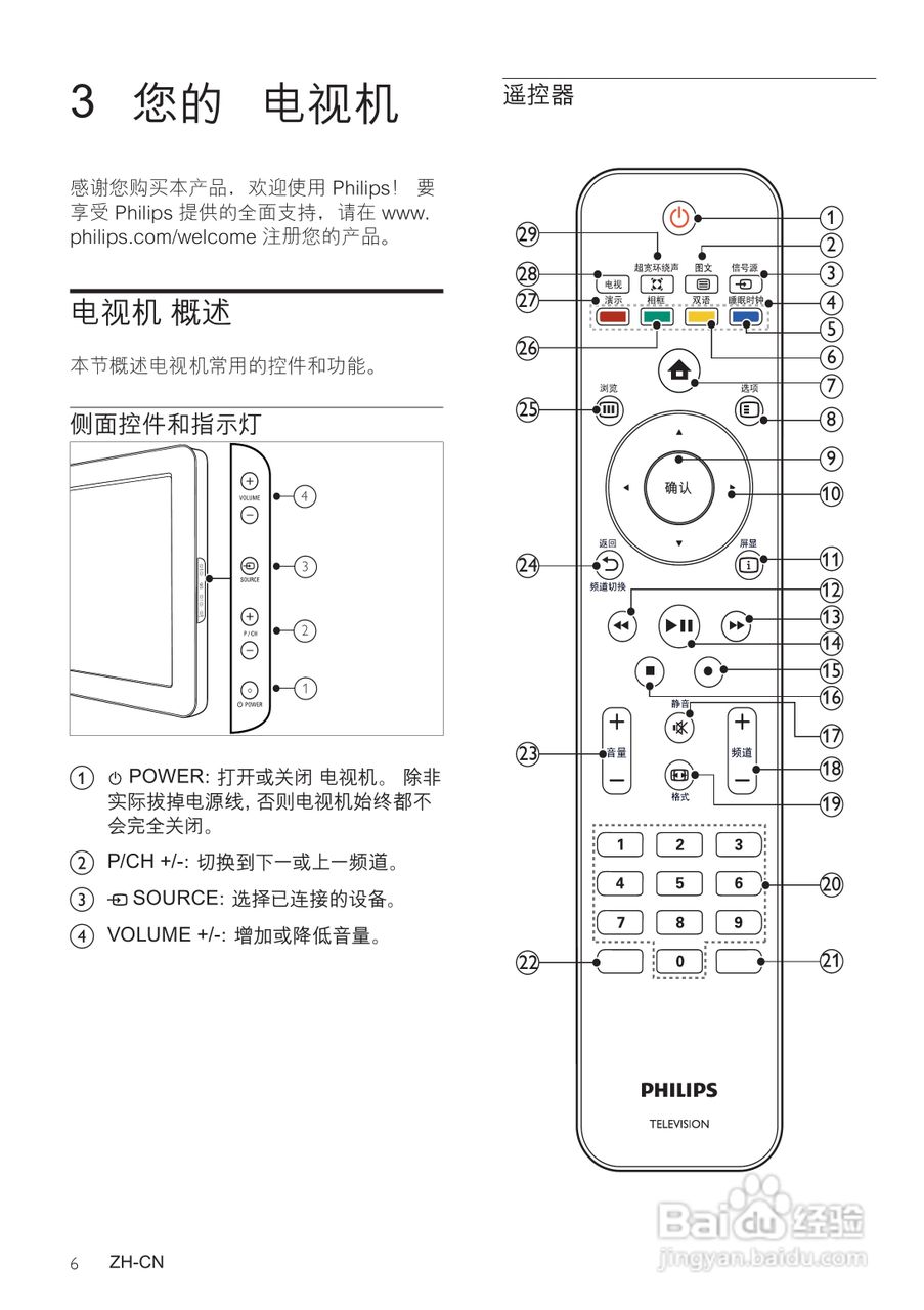 飞利浦47PFL6609/93液晶彩电使用说明书:[1]
