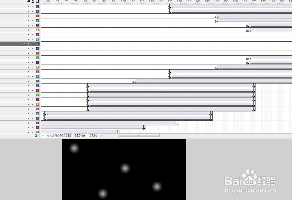 flash制作绘制雪花飞舞的场景