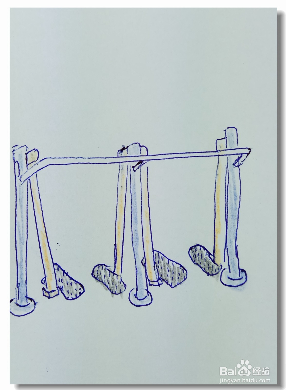 怎样画简笔画“健身器材跑步器”