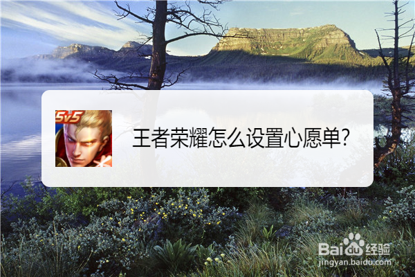 王者荣耀怎么设置心愿单