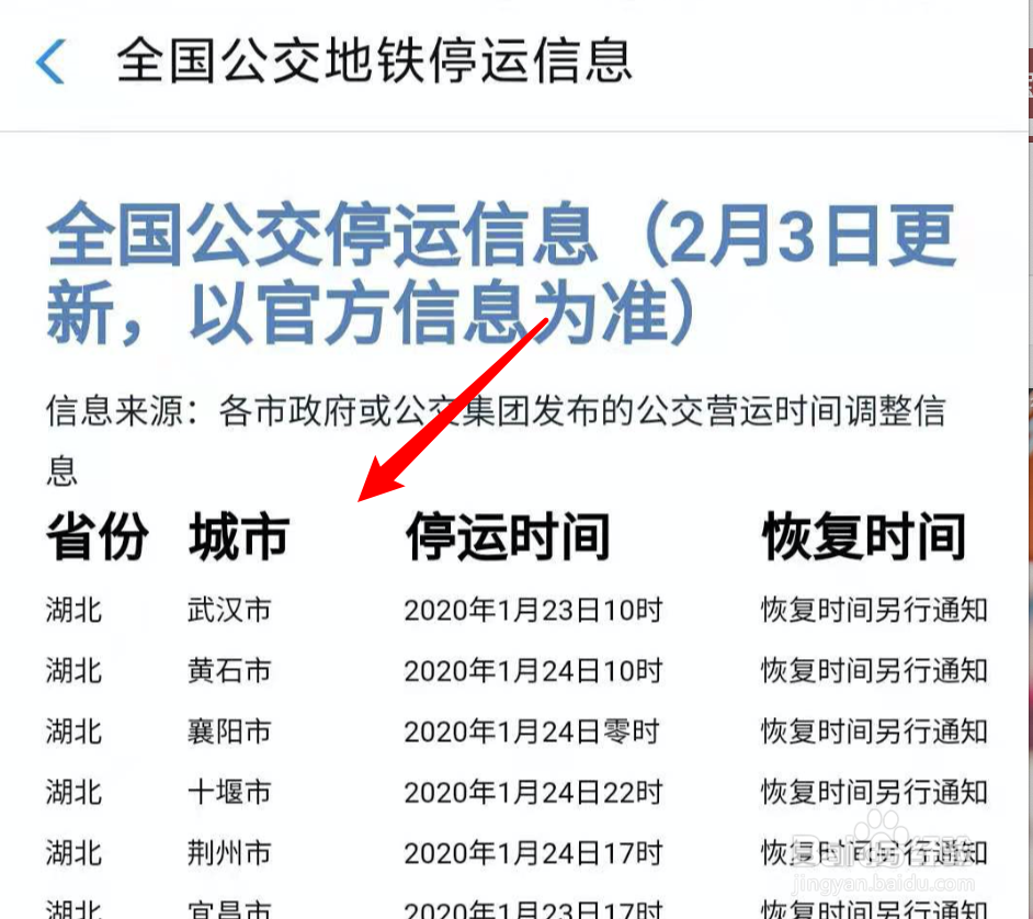 疫情期间，如何查看公交停运信息？