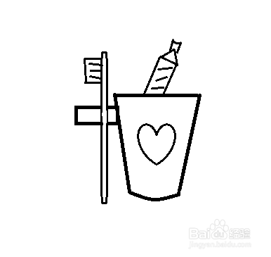 简笔画-如何画洗漱用具的简笔画?