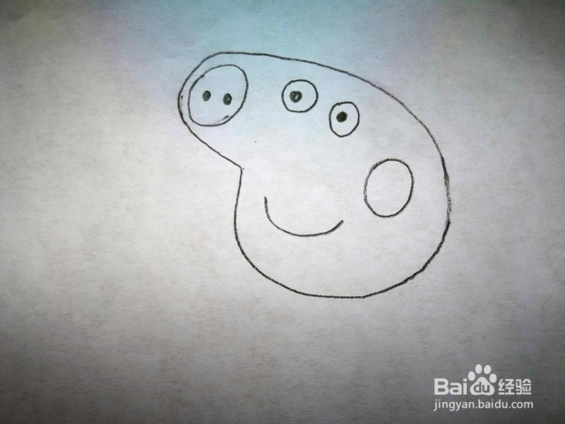 猪年画小猪——小猪佩奇的简笔画画法