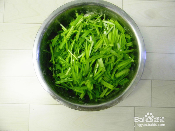 蒜苗炒肉丝的制作方法