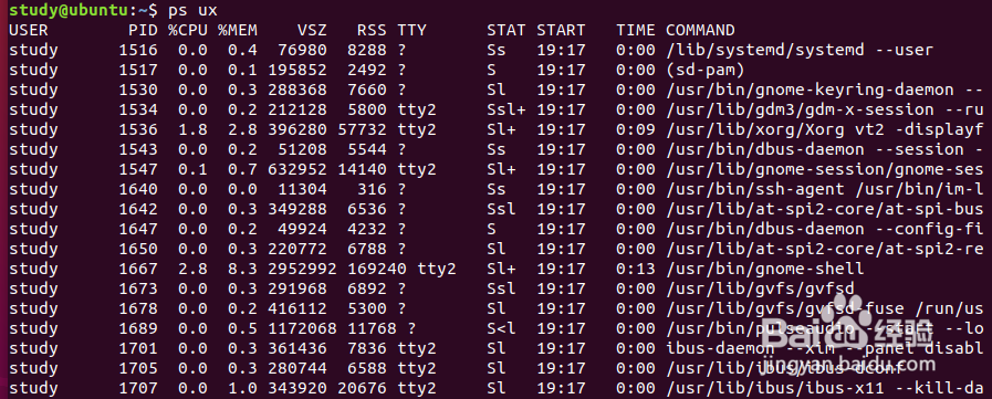 如何在LINUX里使用ps命令