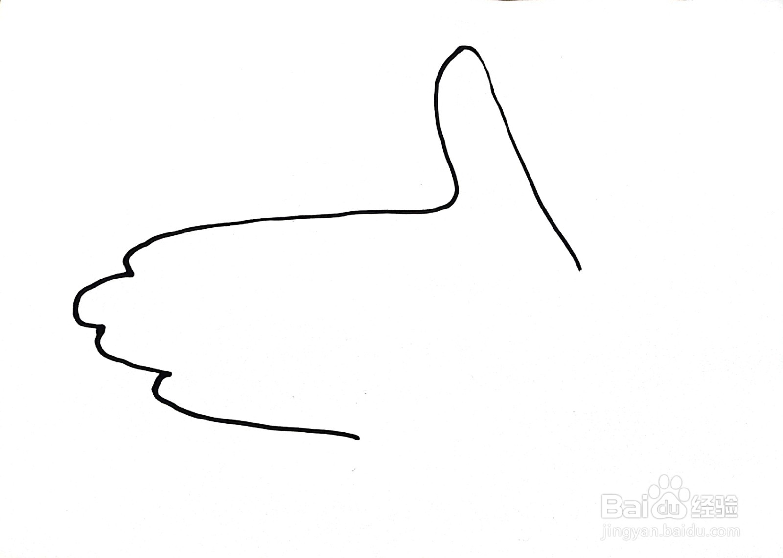 大白鹅线描画怎么画