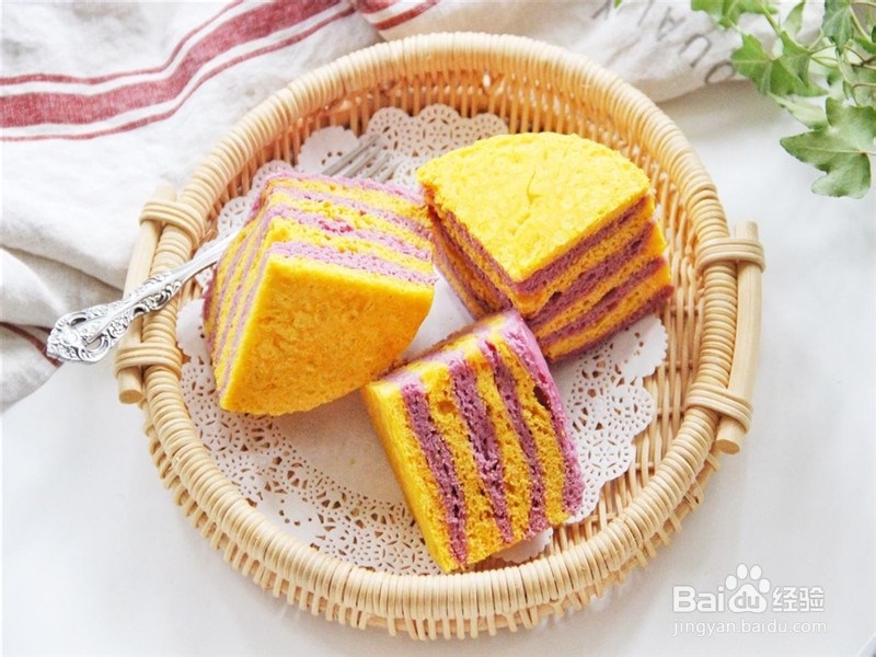 紫薯南瓜双色发糕