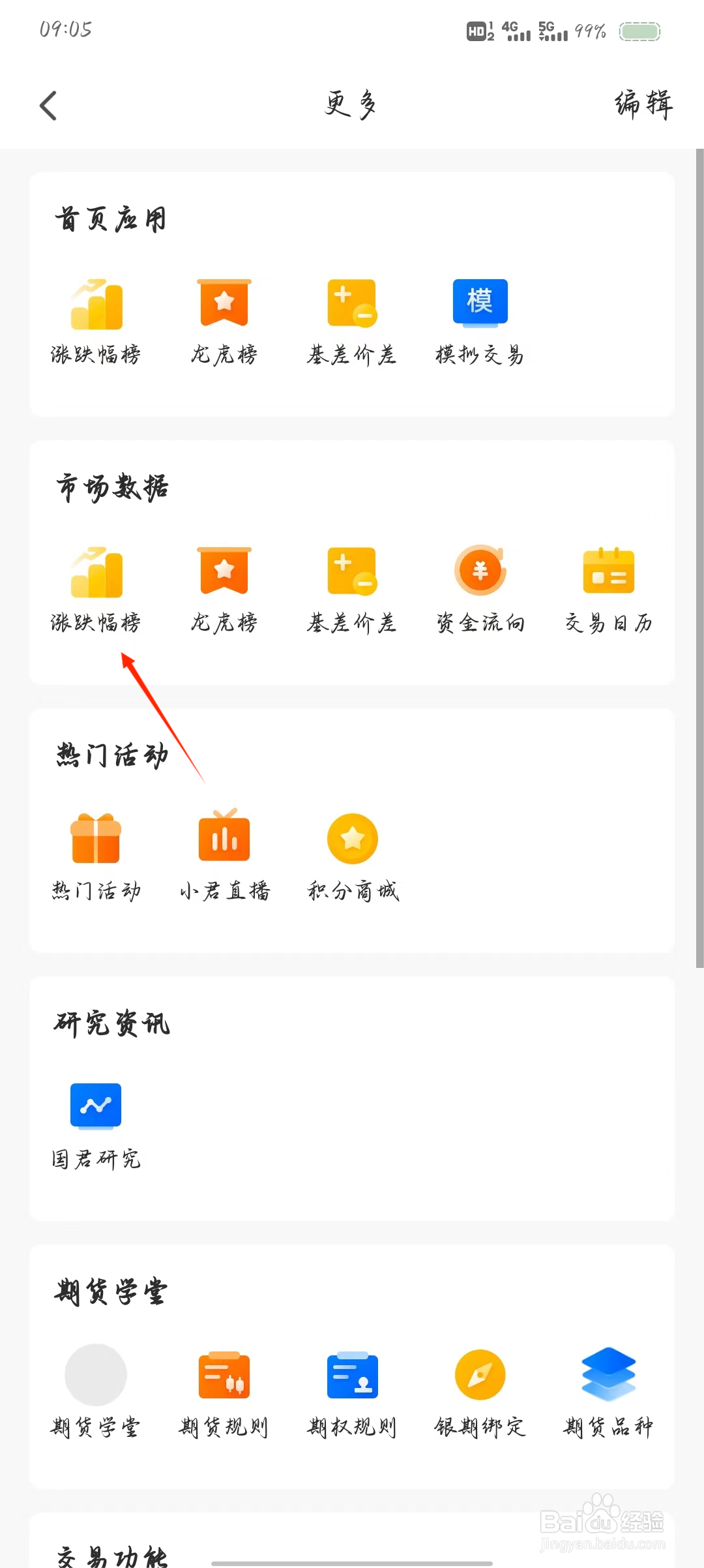 国泰君安期货如何查看涨跌福榜