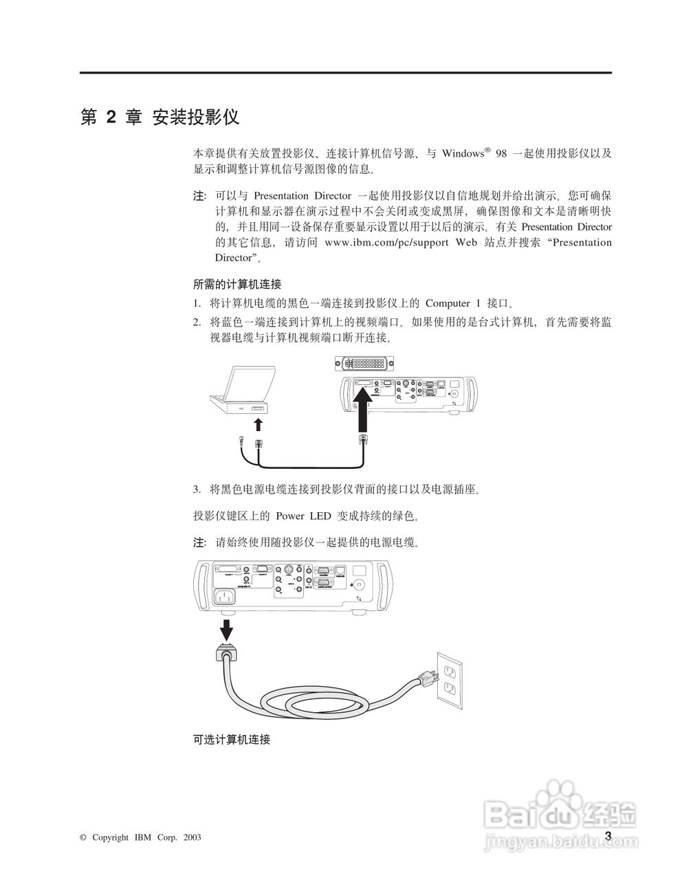 IBM iLC300投影机说明书:[2]