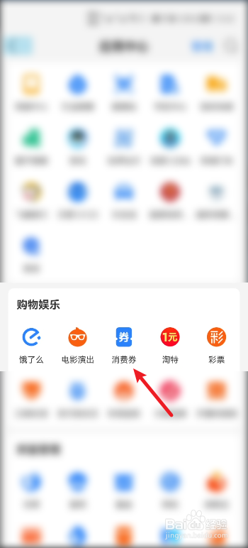支付宝的消费券在哪里