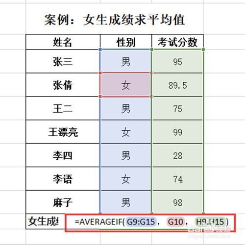 怎么计算指定条件求平均值