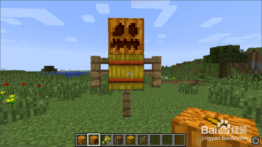 我的世界怎么做稻草人