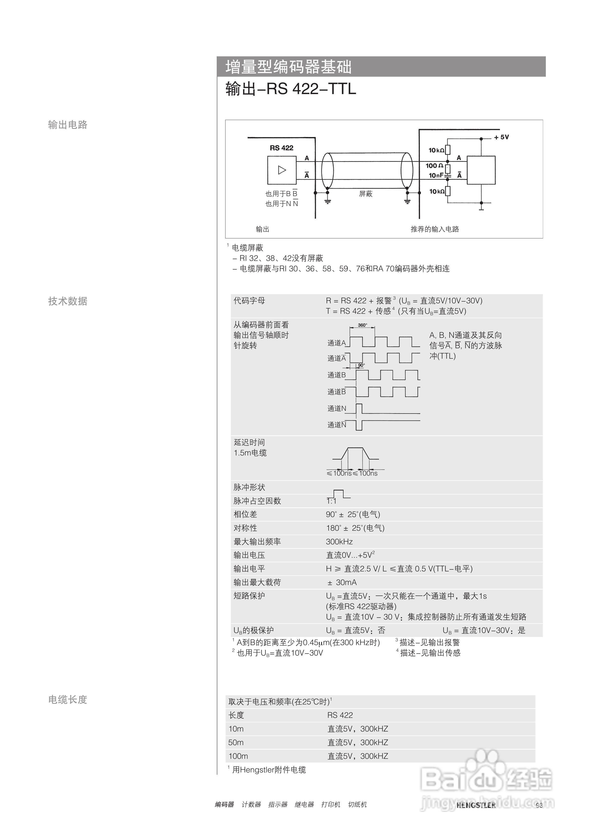 Hengstler 增量型编码器产品说明书:[10]