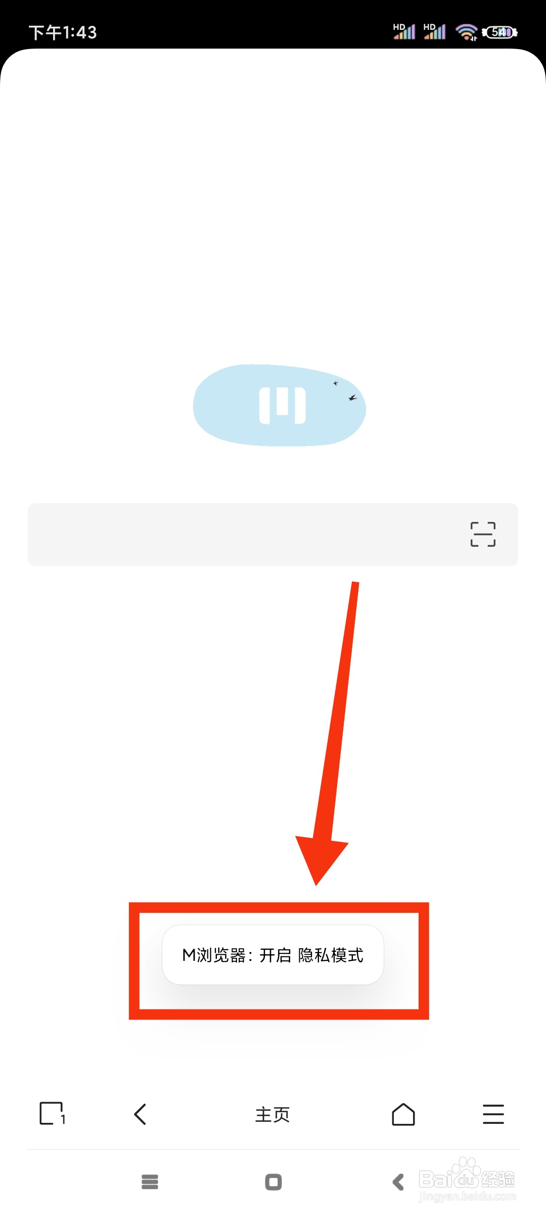 M浏览器如何开启隐私模式?