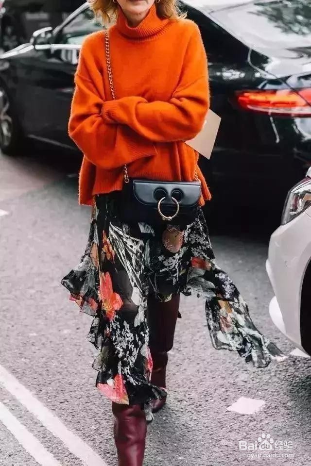 毛衣搭裙子，能配起来都会很显美