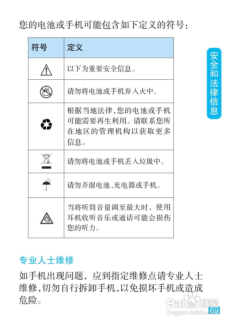 摩托罗拉XT500手机简体中文说明书:[7]