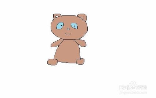 玩具小棕熊的手绘画法
