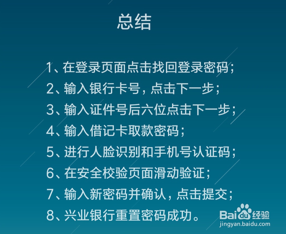 兴业银行app怎么找回登录密码,重置登录密码