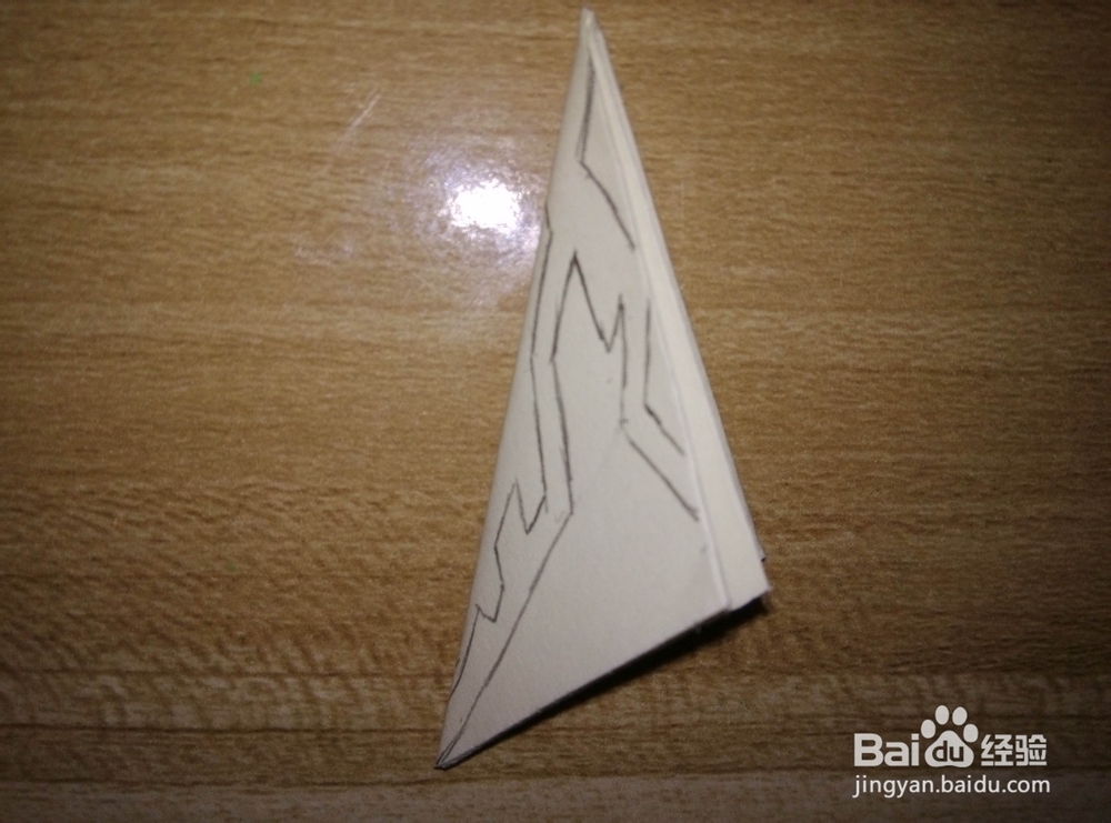 雪花剪纸图解---棱角雪花