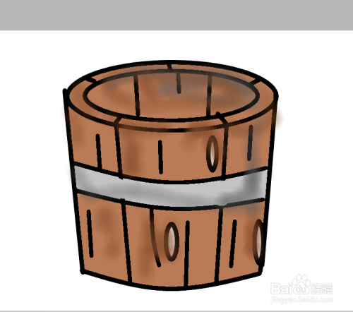 木桶简笔画的画法