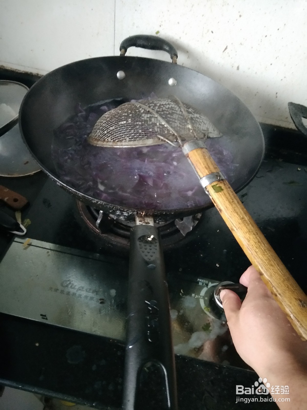 海带蒜苗拌紫甘蓝