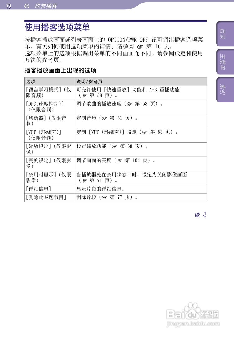 索尼NWZ-A845 MP4播放器使用说明书:[8]