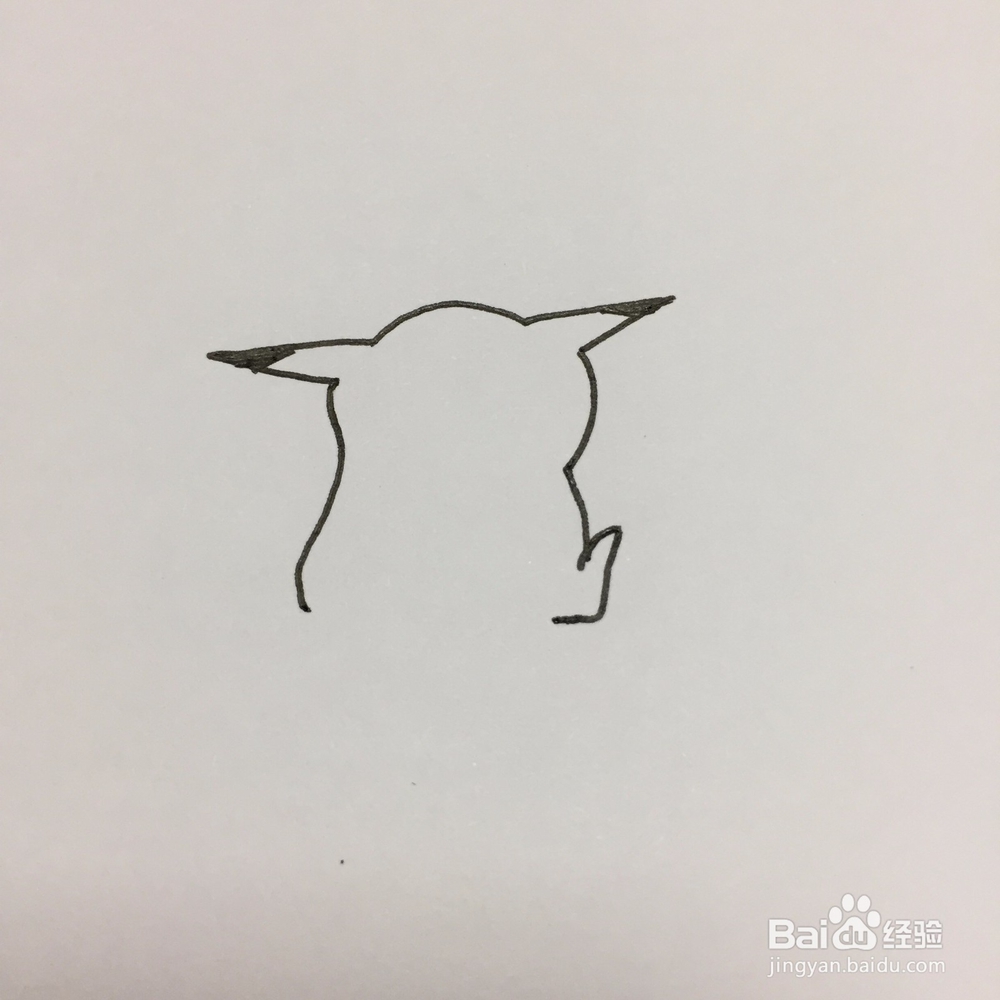 皮卡丘的简笔画